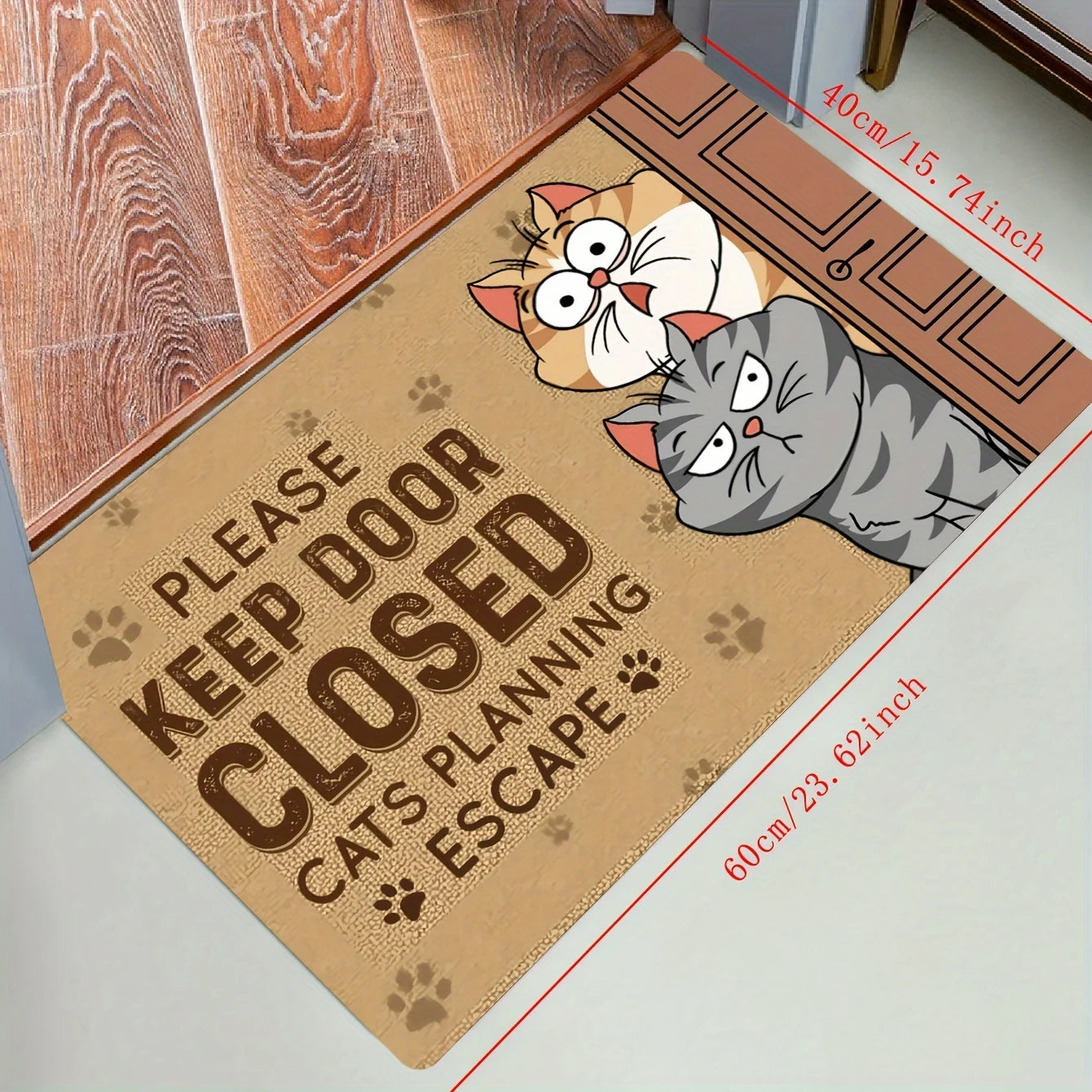 VIKAMA Cartoon Cute Carpet Cat Floor Mat Door Mat Welcome Carpet Outdoor Carpet Rug For Bedroom Living Room Carpet Washable Carp