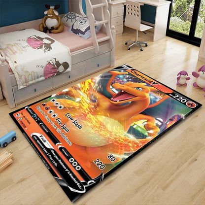 Japanese Anime Pokemon Card Pikachu Area Carpet for Living Room Home Decor Sofa Table Kids Rug Anti Slip Chair Lounge Floor Mat
