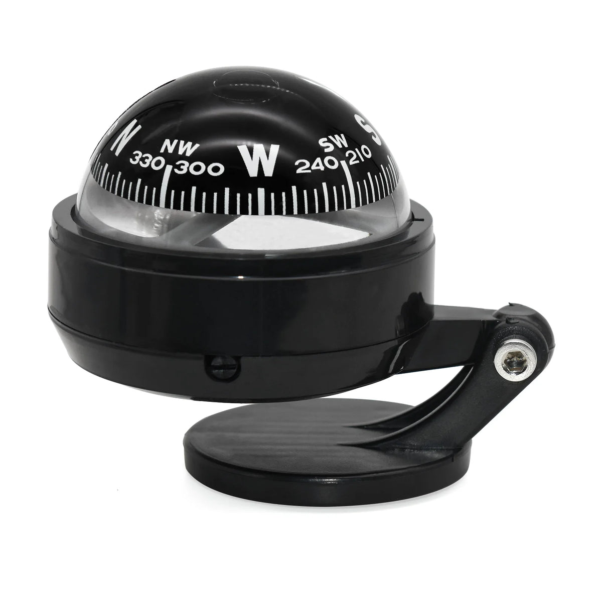For Boat Yacht Car Waterproof Navigation Compass With Electronic LED Light White/Black Marine Sea Pivoting Marine Compass