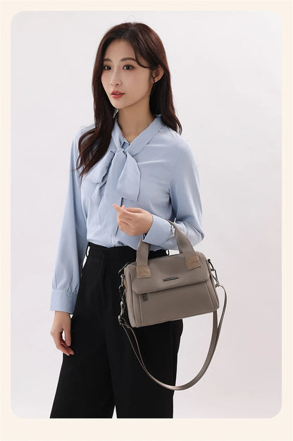 Ladies Lightweight Shoulder Bag Waterproof Nylon Handbag for Commuter Work Casual Crossbody Bags for Women Messenger Bag