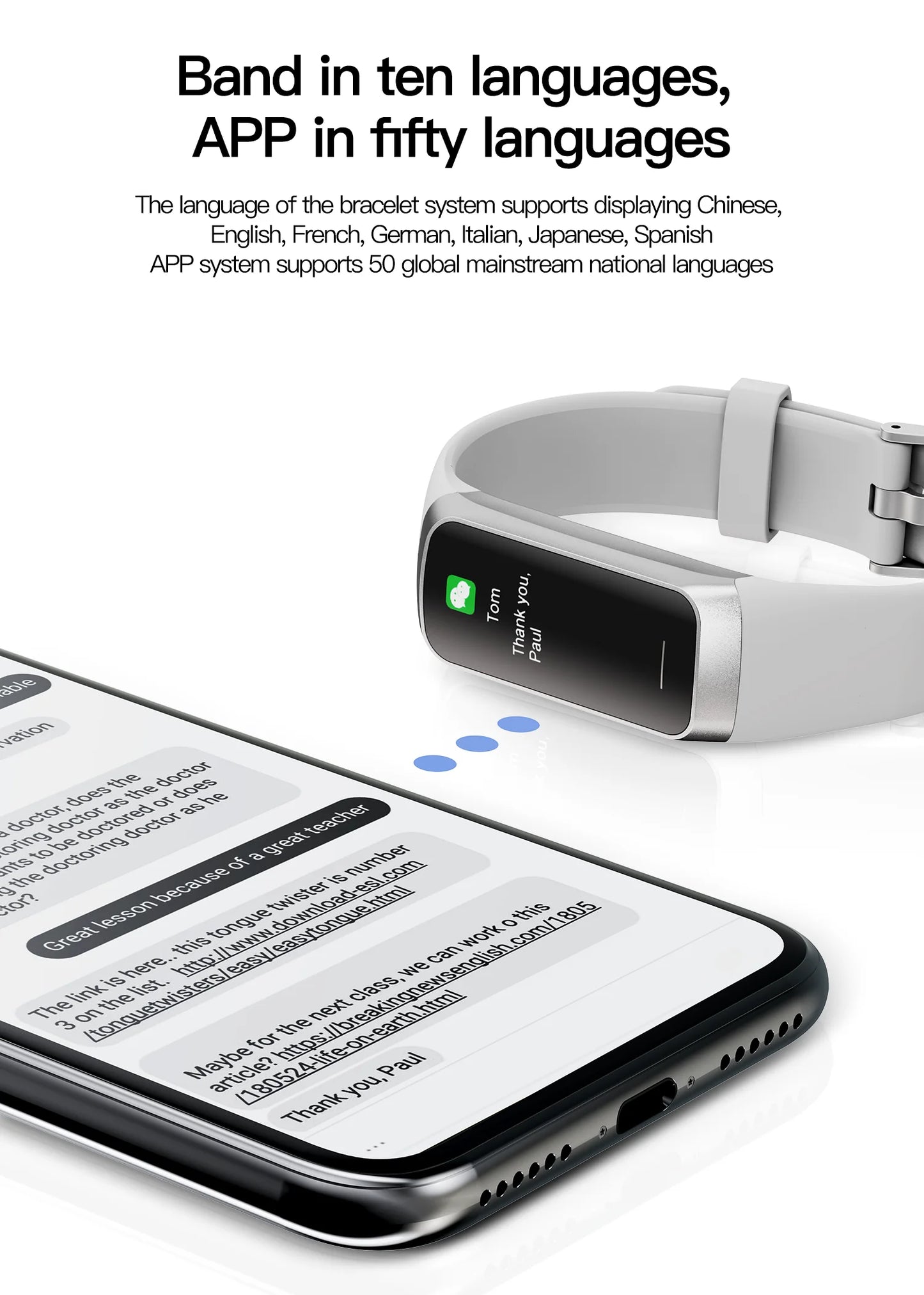 LIGE 1.1 Inch Amoled Heart Rate Monitor Smart Bracelet Wristband Slim Smart Watch Men Women Waterproof  Fitness Tracker Band