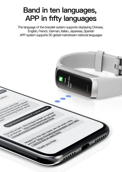 LIGE 1.1 Inch Amoled Heart Rate Monitor Smart Bracelet Wristband Slim Smart Watch Men Women Waterproof  Fitness Tracker Band