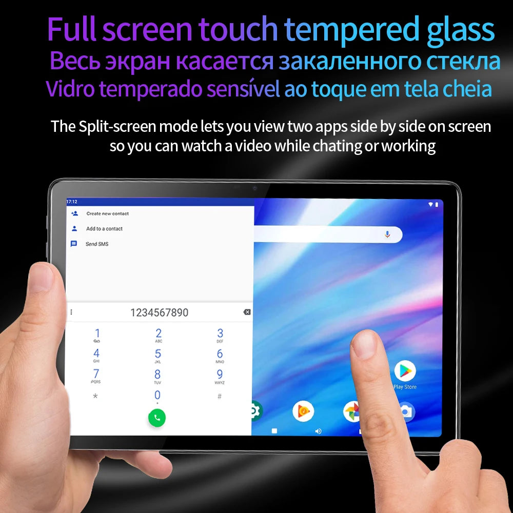 New 10.1 Inch Android Tablets Octa Core Global Version 4GB RAM 64GB ROM Dual SIM Cards Google HD Display Tablet Pc Portable Pad