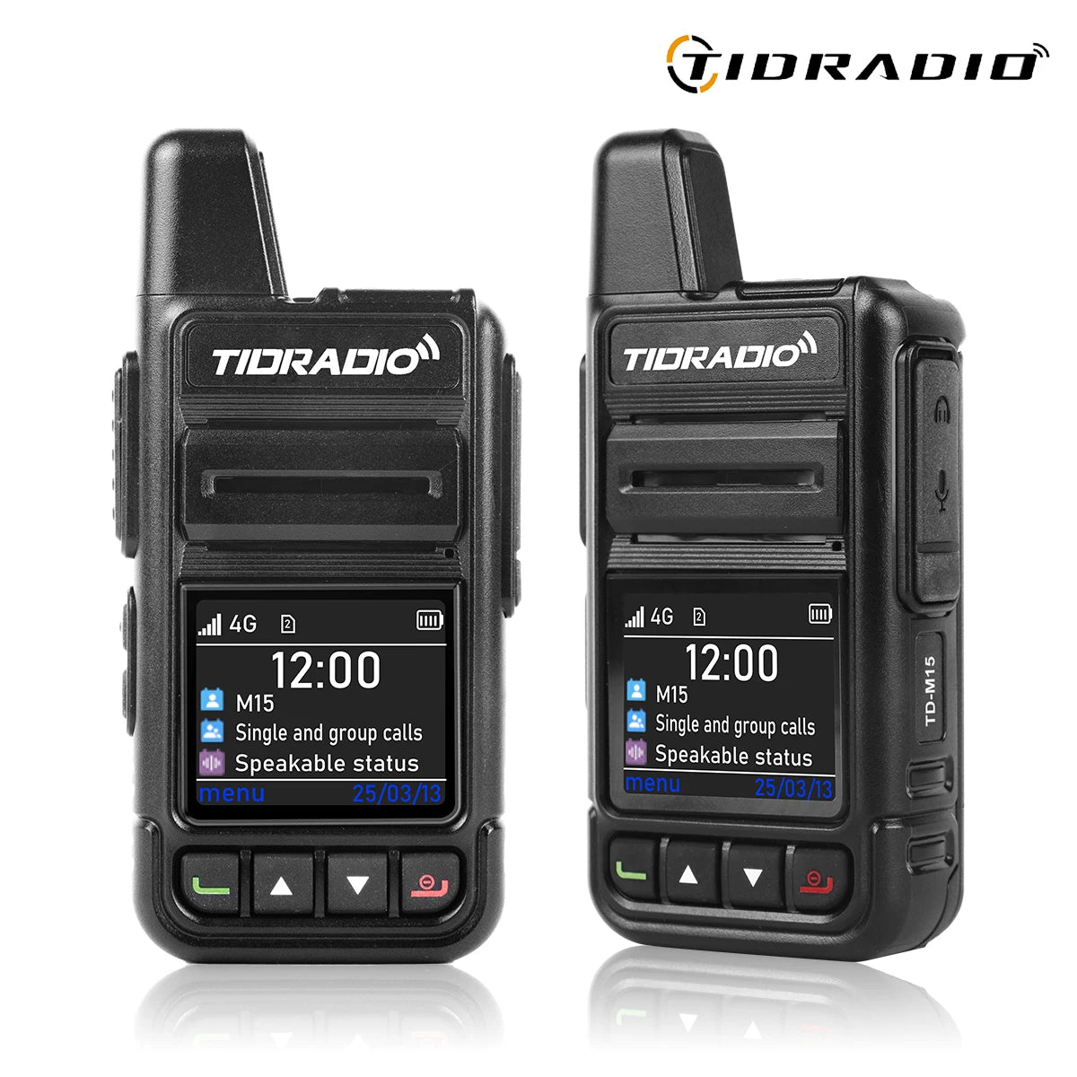 TIDRADIO TD-M15 Global Signal POC Radio with 1 Year Sim Card Walkie Talkie Long Range 4G 5000 Miles for Hiking and Camping