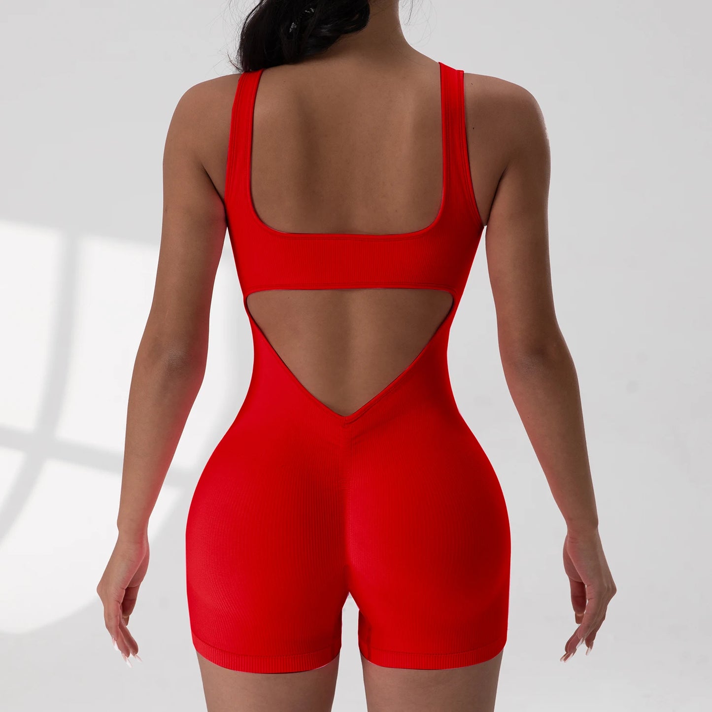 Sexy With V-shaped Exposed Waist Women's Summer Jumpsuits Fitness Daily Wear Casual Yoga Workout Jumpsuits