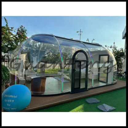 7.8M Luxury Transparent PC Starry Geodesic Dome Tent, Round Clear Igloo Cabin For Resort Hotel Catering And Celebration Events