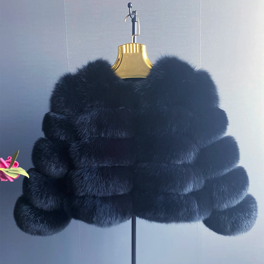 Women's Fur Coat Fox Fur Jackets for Women Clothing Natural Real Fox Fur Jacket Coats for Women Fur Jacket in Promotion