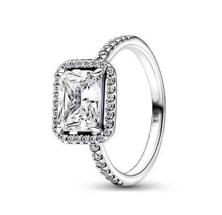 Luxury Original 925 Sterling Silver Heart Bow Pearl Flower Four Leaf Clover Ring fit Women's Fine Jewelry Valentine's Day Gifts