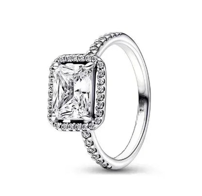 Luxury Original 925 Sterling Silver Heart Bow Pearl Flower Four Leaf Clover Ring fit Women's Fine Jewelry Valentine's Day Gifts