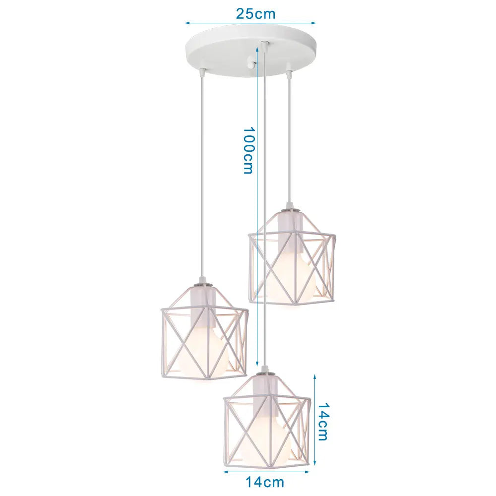 3 Heads Vintage Pendant Lights Wood Hanging Lamp Chandelier Industrial for Loft Dinning Living Room Kitchen Lighting Fixture LED