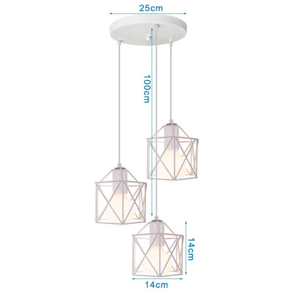 3 Heads Vintage Pendant Lights Wood Hanging Lamp Chandelier Industrial for Loft Dinning Living Room Kitchen Lighting Fixture LED