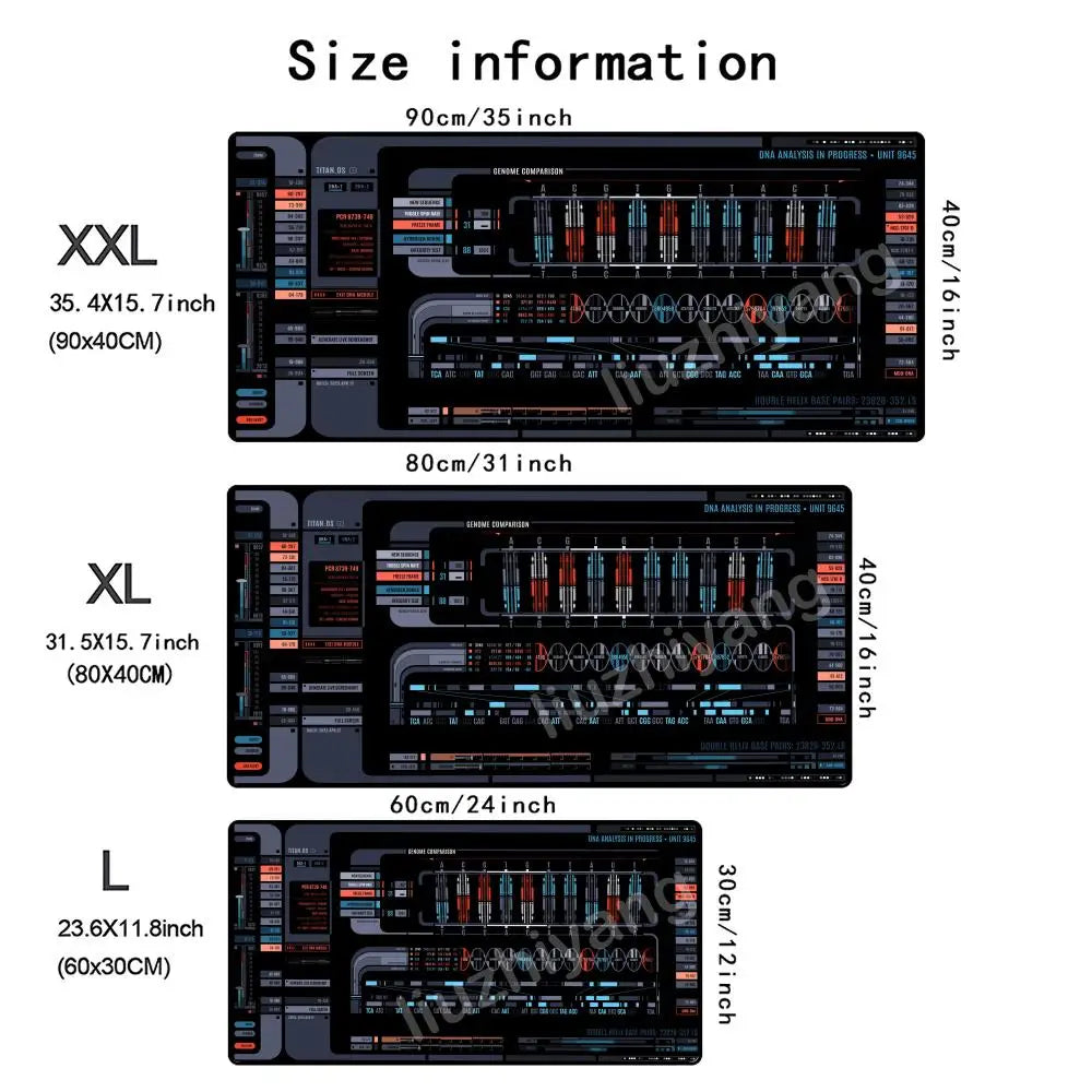 Aerospace components Mouse Pad Large Computer Office Game Table Mat Rubber Anti-slip Stitched Keyboard Mats 90x40 XXL Desk Pads