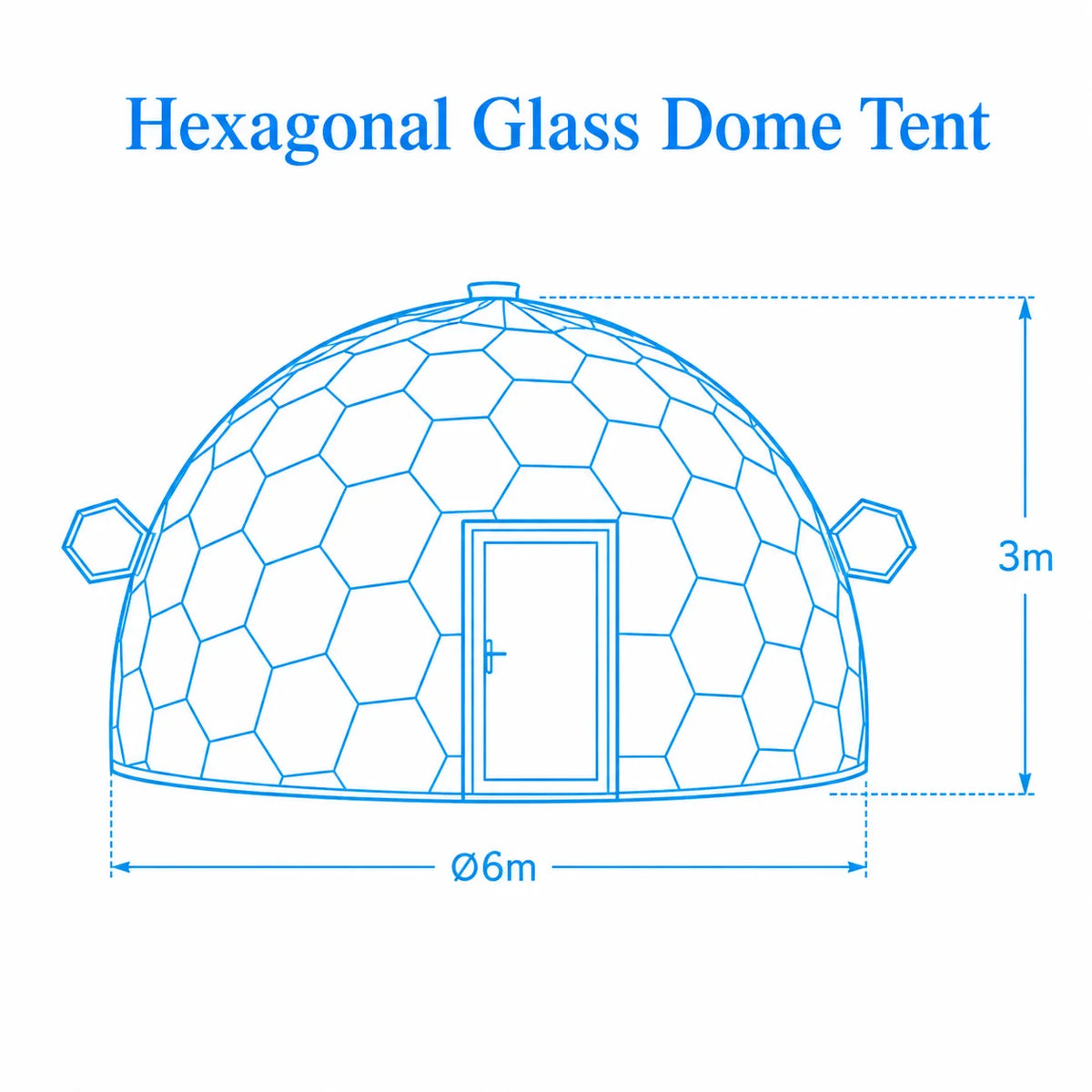 Luxury Geodesic Glass Dome Tent Insulated Hexagonal Honeycomb Aluminum Alloy Outdoor Glamping Resort Hotel Starry Sky Room