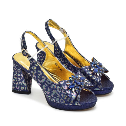 African Matching Shoes and Bags for Party Nigerian Ladies Super High Heels Sandals for Party Elegant Heeled Shoes for Women