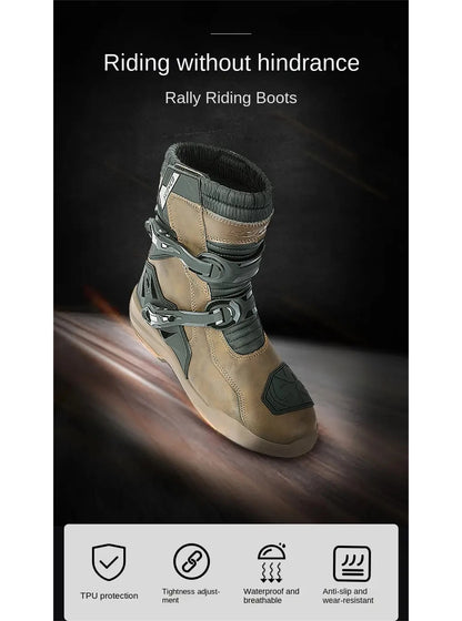 SCOYCO Motorcycle Boots for Men ATV Motorcross Dirt Blike Riding Bike Boots Waterproof Boot Protective Boots Above Ankle Boots