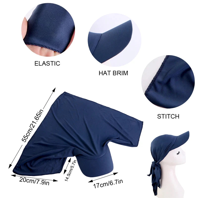 2024 New Instant Hijabs Hijab Cap for Women Bonnet Voile Muslim Sun Hats Scarf Wrap Baseball Caps Bandana Hijab Bonnet Turban