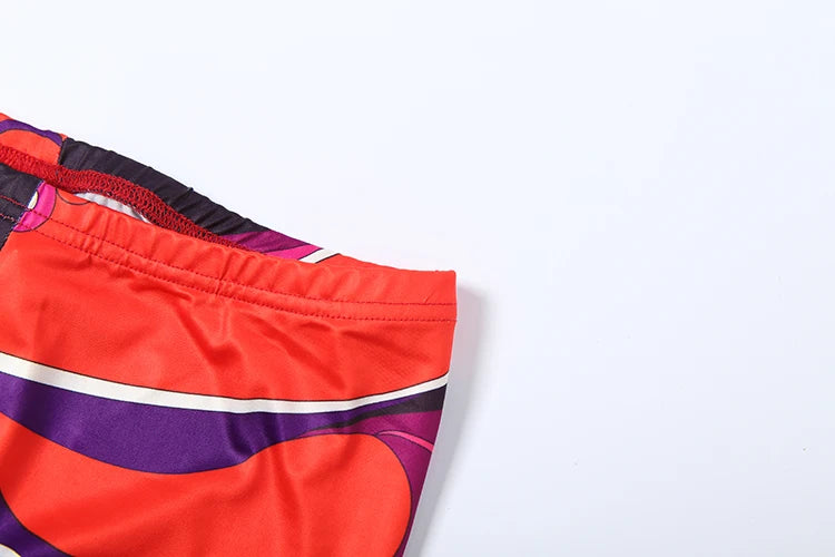 Nibber Sexy Sporty 2-Piece Set Women Tracksuit Sporty Fall Crop Tops+Leggings Matching Tight Stretch Colorful Print Streetwear