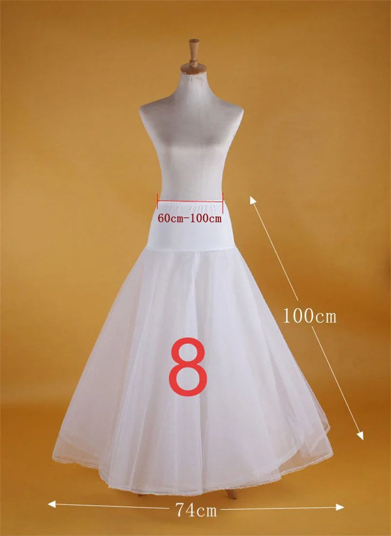 New Bridal Wedding Petticoat Underskirt Prom Hoop Crinoline Fancy Skirt Slip 11 Styles Customized