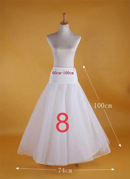 New Bridal Wedding Petticoat Underskirt Prom Hoop Crinoline Fancy Skirt Slip 11 Styles Customized
