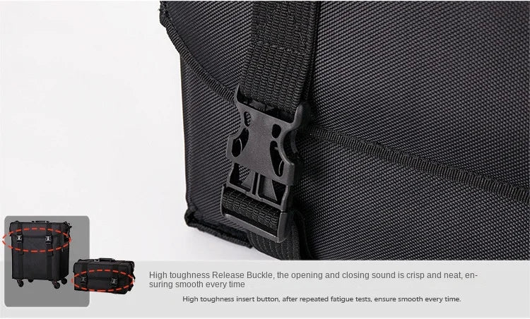 KLQDZMS Professional Cosmetic Case Female Oxford Cloth Beauty Manicure Toolkit Large Capacity Trolley With Wheel Luggage Bag