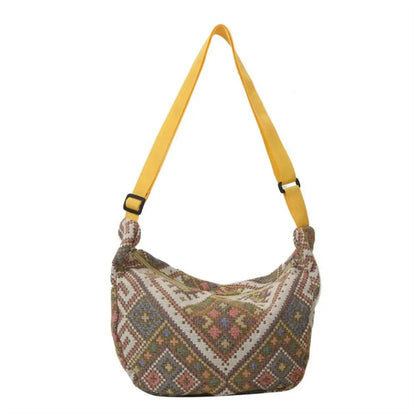 Canvas Shoulder Bags Fashion Large-capacity National Style Underarm Bags Messenger Bag Women Female