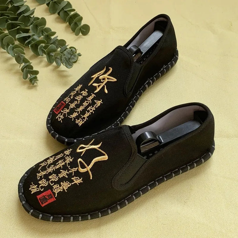 Hanfu Shoes for Women Sneakers Men Ethnic Style Embroidery Chinese style Streetwear Fashion Casual Vintage Old Beijing Shoes