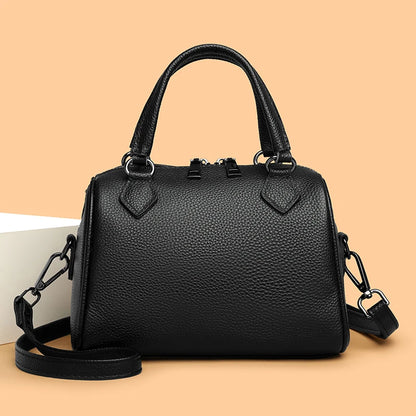100% Genuine Leather Tote Bag Women Bags Designer Cowhide Luxury Handbags Ladies Shoulder Crossbody Bags Commuting Messenger Sac