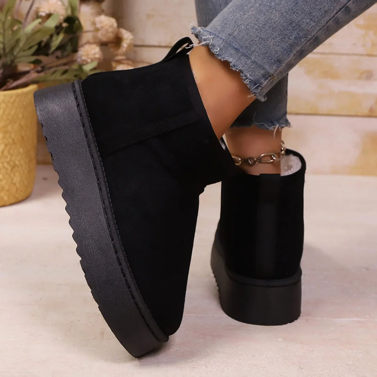 Real Sheepskin Wool Low-cut Warm Comfortable Shoes Women Fashion Short Shoes 2025 New Winter Warm Boots Fur Ladies Snow Boots