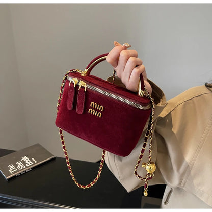 New Frosted Handbags Women's Square Bags Mini Lipstick Cosmetics Packs Ladies Handbags and Purse Niche Shoulder Crossbody Bags