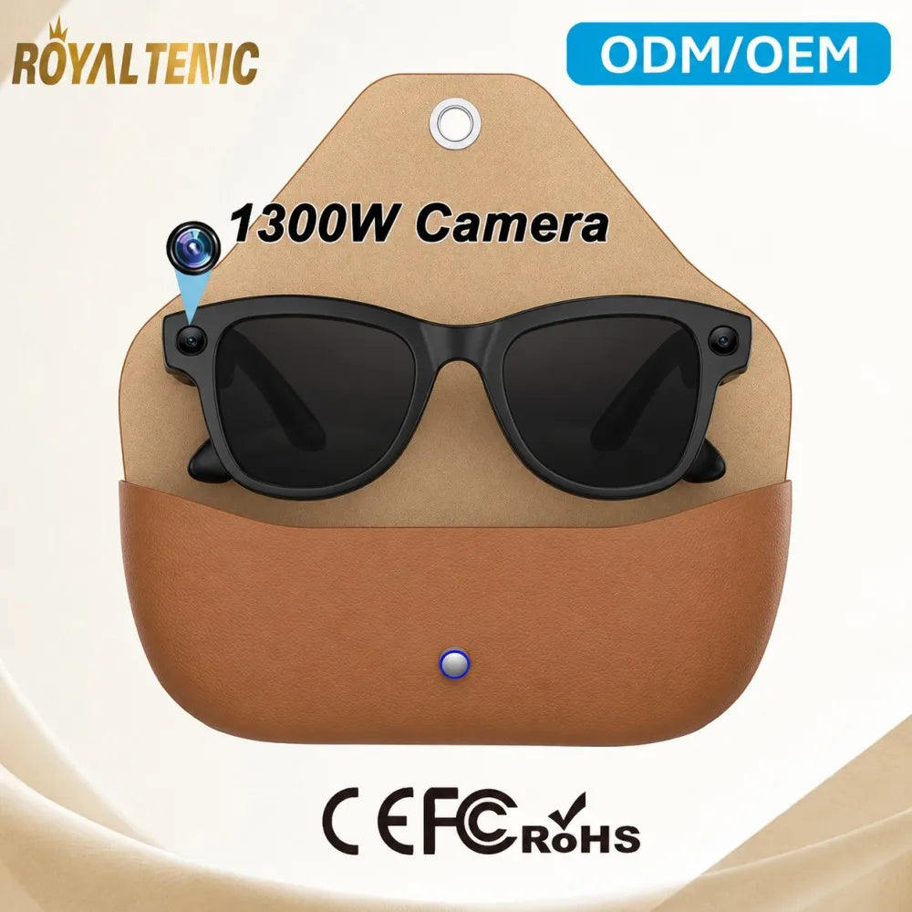 New AI Smart Glasses 13MP HD Camera 1200P Video  Multiple Languages Translation WiFi Sunglasses Bluetooth Call Music Men Women