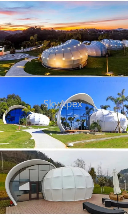 Made in China Geodesic Dome Building Tent Waterproof UV Resistant Windproof Spacious Customized For Luxury Glamping Party Events