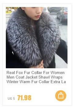 Winter Real Fox Fur Collar Cuffs Set Neck Warmer Fur Scarves Shawls Natural Fox Fur Collar Scarf Women Men Coat Warm Accessories