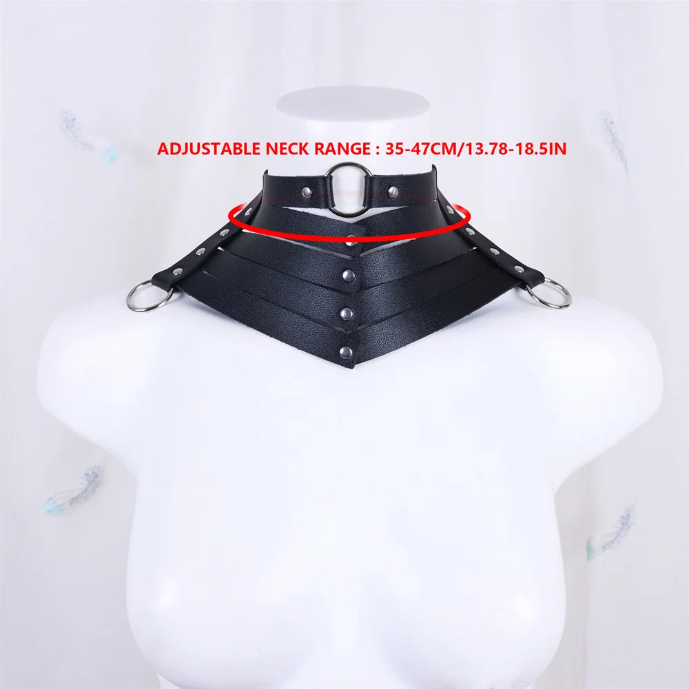 Black Sexy Trendy Rock Gothic Collar Necklaces Jewelry Gothic Leather Belt Rivets Harajuku Punk Choker Necklace for Women Gift