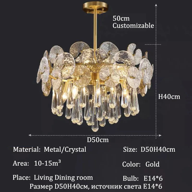 Modern Creative Ceiling Chandelier Luxury Crystal Pendant Light for Living Dining Room Bedroom Home Decor Luster Lamp Fixture