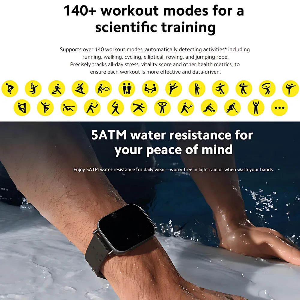 Watch 5 Global Version 2.0" 60Hz AMOLED Screen Built-in GNSS Bluetooth Call 150+ Sports Modes7Days Battery Life For Xiaomi Redmi