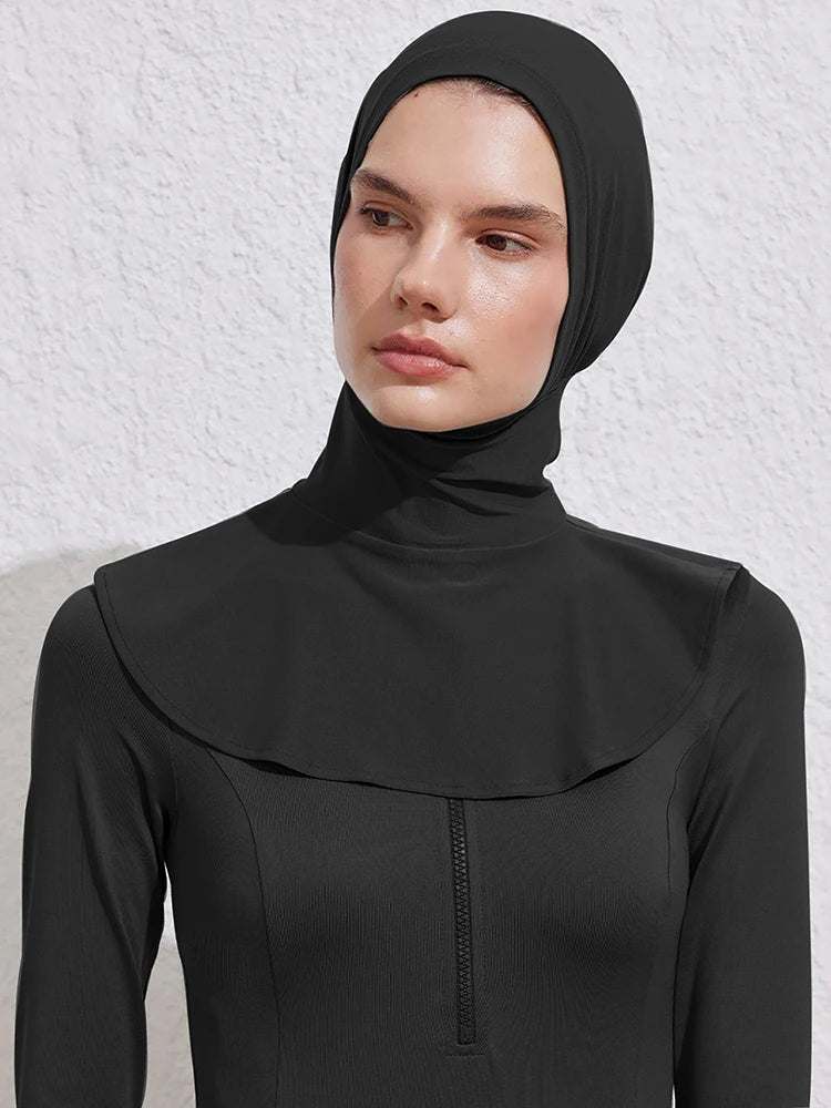 1PCS Summer Sporty Bath Swim Hijab Swimming Instant Turban Women , Extended Neck Design