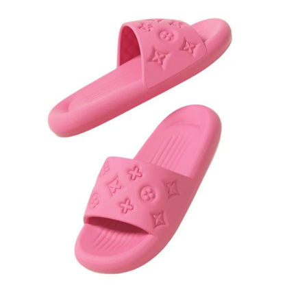 Light Luxury Women's Non-Slip Sandals, One-Piece Molded EVA Thick Sole, Cloud-like Soft Feel, Non-Water-Logging Slippers for Bat