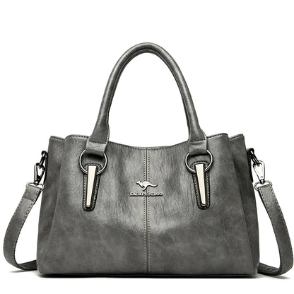 Genuine 3Layers High Quality Soft PU Leather Ladies Shoulder Crossbody Bags for Women  Luxury Handbags  Women  Designer A Main