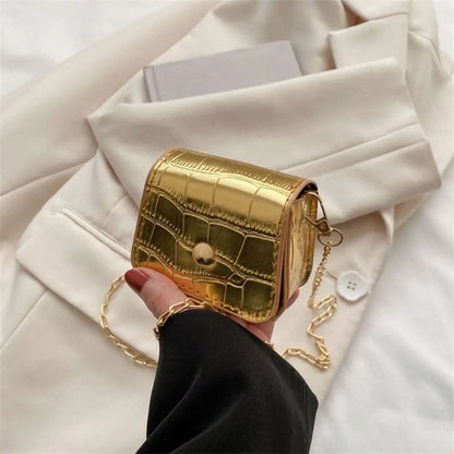 Korean Fashion Mini Crossbody Bags PU Simplicity Shoulder Bag Versatile Chain Handbag Lipstick