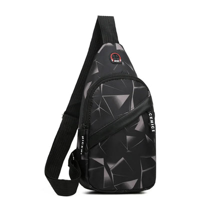 Chest Bag,Men's Casual Waterproof Crossbody Bag, Trendy Sports Bag, Multifunctional Small Bag, Shoulder Bag