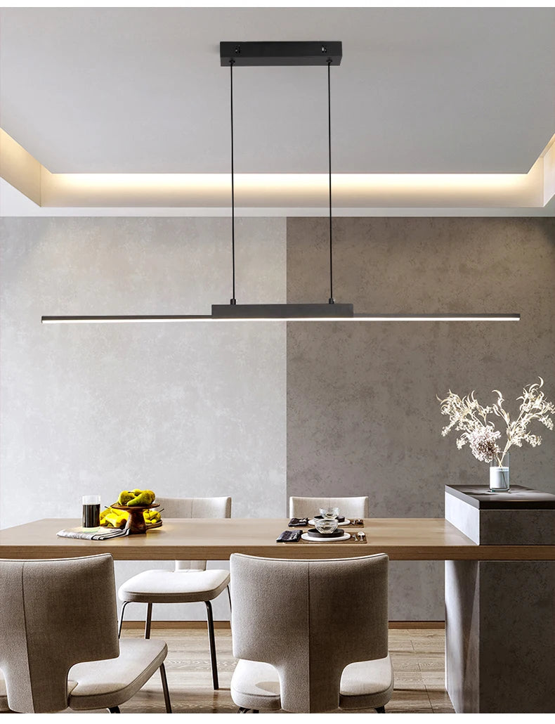 100CM Black/Gold Pendant Lights Dining Room Lights For Kitchen Long Chandelier Living Room Pendant Lamp Home Decoration Lighting