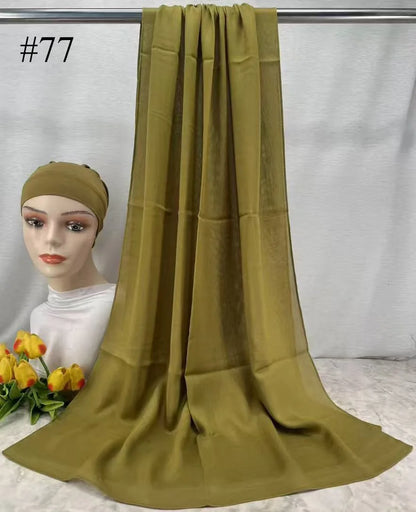 Mini Modal Hijab with Undercap Set Basic Stretchy Pullover Headscarf Thin Breathable Sunscreen Head Wrap Hijabs Scarf 165*50cm