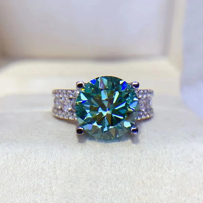 Real 2 Carat 8mm Moissanite Wedding Ring For Women Men 925 Sterling Silver Band D Color VVS Diamond Engagement Fine Jewelry Gift