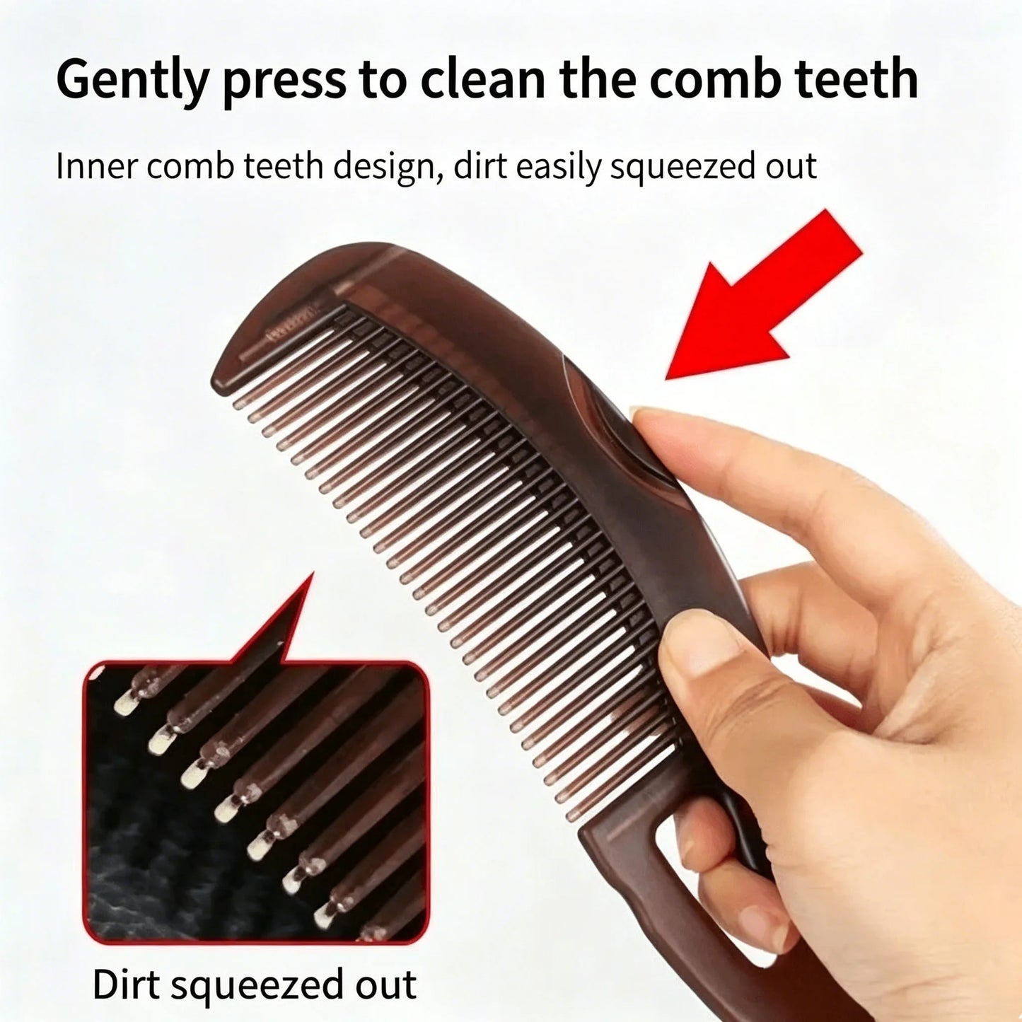 Oil-Control Energy Comb, Hollow Scalp Brush, No Shampoo Needed, Removes Grease & Dandruff, Hair Cleansing Massage Comb for Oily