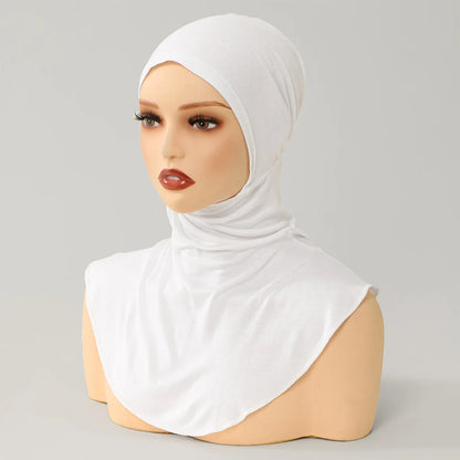 Versatile Fake Collar Hat Muslim Inner Premium Ready Jersey Hijab Cap Scarf Cotton Neck Cover Muslim Soft Woman Hijabs 40*25cm