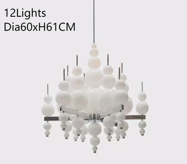 Modern Black Pendant Chandelier Lights For Dining Room Kitchen Living Room Bedroom Creative White Ceiling Chandelier