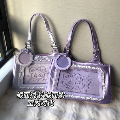 Original Corduroy Satin Lace Ribbon Daily Shoulder Bags Women's Bag Handbags for Women Cute Tote Bags for Women