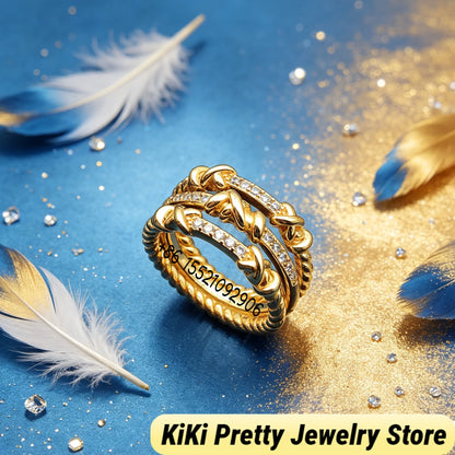 2026 New Fashion Elegant Luxury Jewelry Couple Set Rings Minimalist Everyday Wear & Party Jewelry