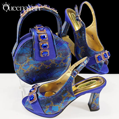 INS-Inspired Italian Design Elegant Women High Heel and Bag Nigeria Wedding Party Shoes and Bag–Fashionistas Exclusive Products