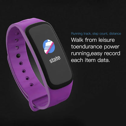 Smart Watch C1 Plus Bluetooth Step Counting Sports Bracelet Fitness Tracker Heart Rate Blood Pressure Sleep Men Women